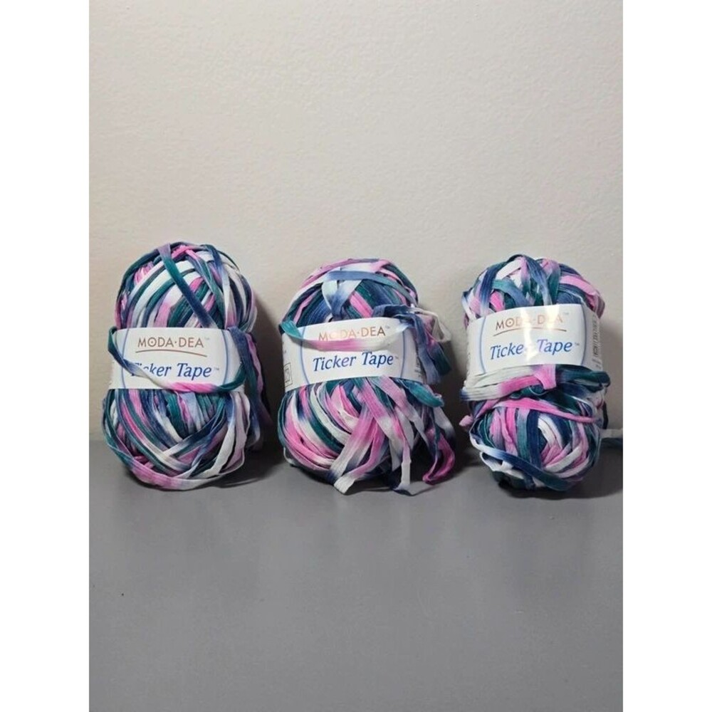 Coats Moda Dea 3 Skeins "Ticker Tape" Monet Yarn